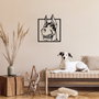 Wallity Doberman Escultura de pared de metal negra